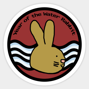 Water Bunny Year of the Rabbit Sticker